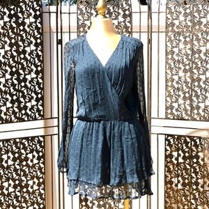 FREE PEOPLE Daliah Long Sleeve Mini Dress